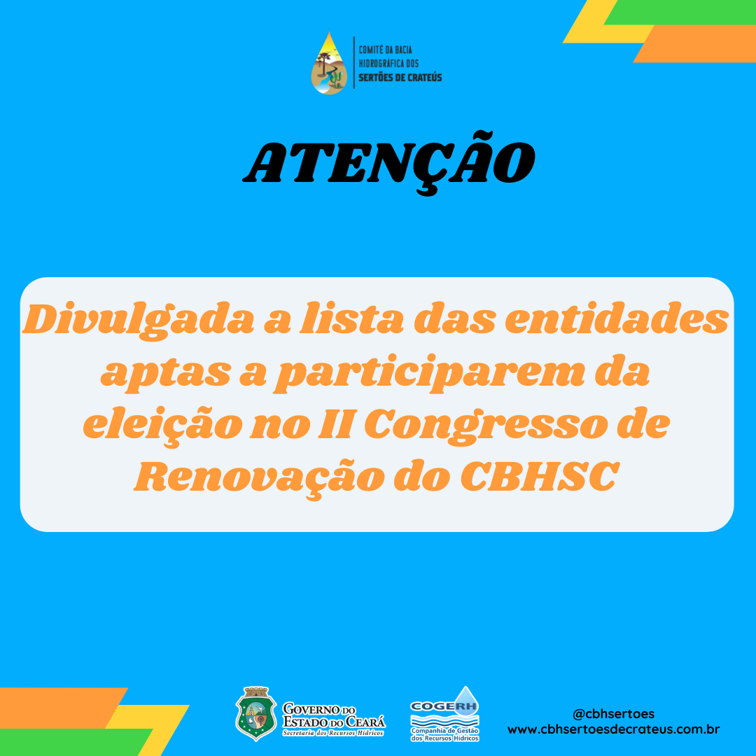 Divulgada lista de instituições aptas a participarem do II Congresso de Renovação do CBHSC
