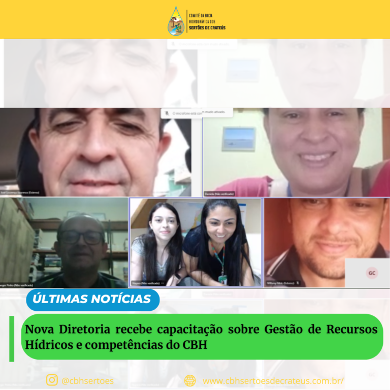 Nova Diretoria recebe capacitação sobre Gestão de Recursos Hídricos e competências do CBH